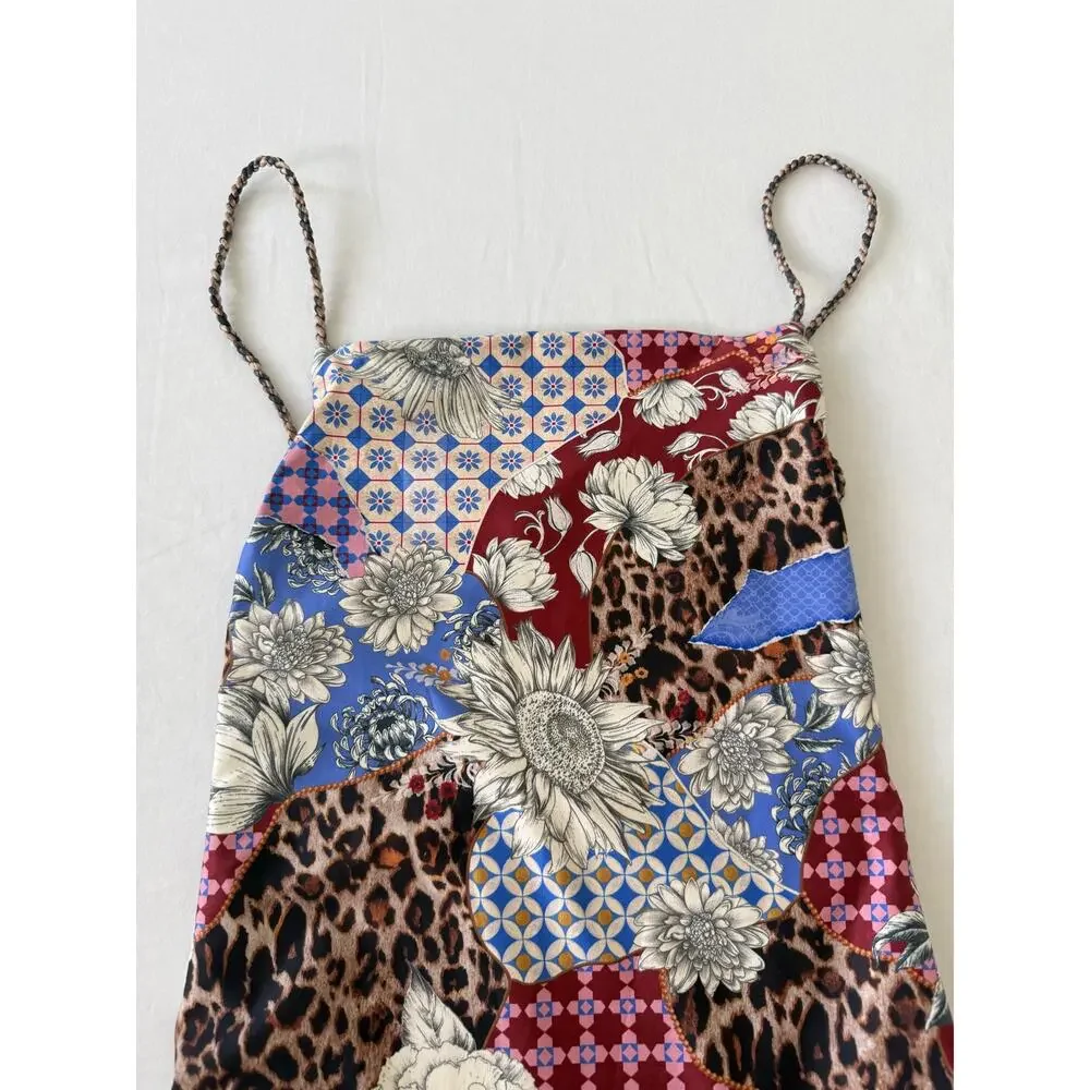 Agua Bendita One Piece Reversible Kali Quilt Animal Print size S NWT *Imperfect